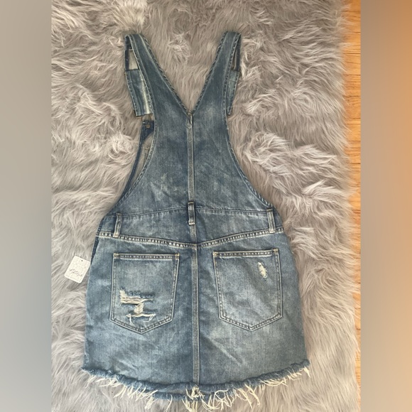NWT Free People We the Free Grunge Blue Overalls Dress - Picture 4 of 6
